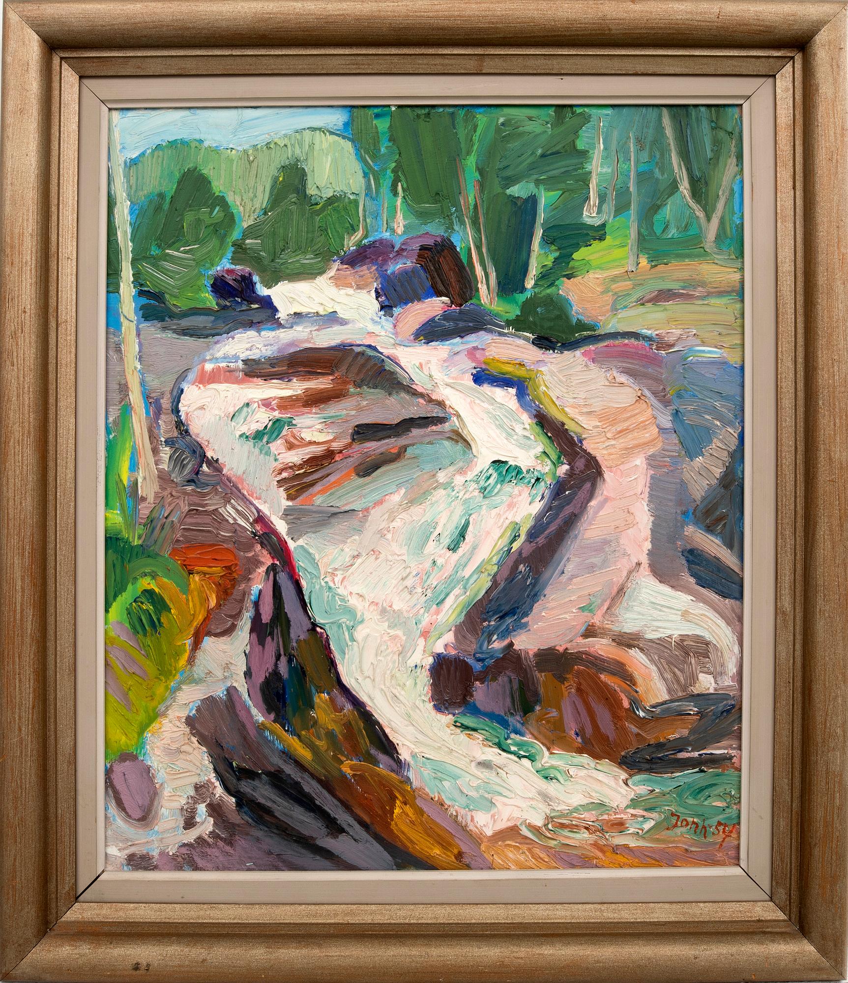 Gunnar Jonn, oil on canvas signed and dated 54.