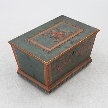 A Swedish painted chest, dated 1815.