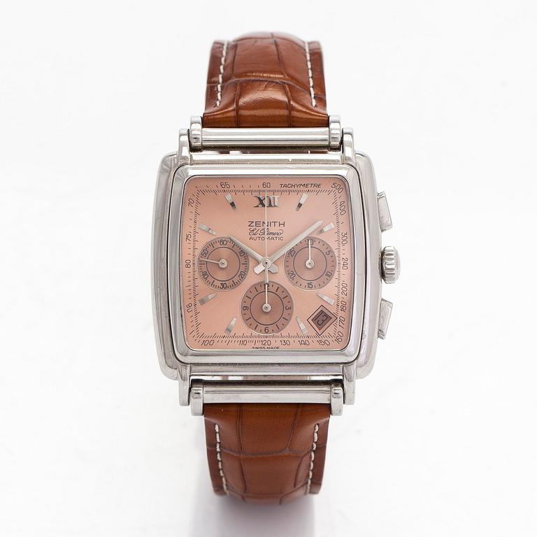 Zenith, El Primero, "Luokka 4" kronografi, rannekello, 37 x 44 mm.