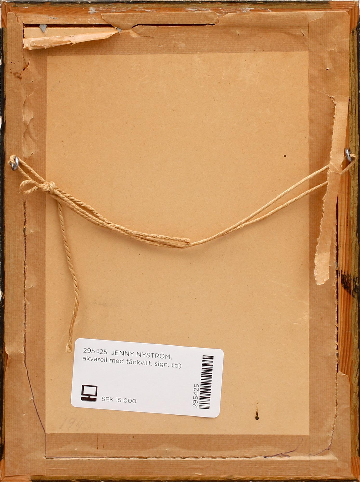 JENNY NYSTRÖM, akvarell med täckvitt, sign.