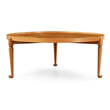 405. A Josef Frank burrwood and walnut sofa table, Svenskt Tenn, model 2139.