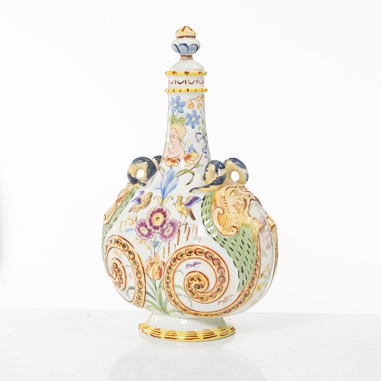 Karaff, flintgods, Gustavsberg, sent 1800-tal.