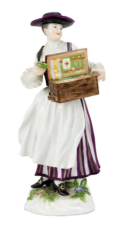 A late 19th cent Meissen porcelain figurine.