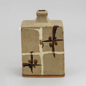 A Japanese sake bottle, in the style of Shojii Hamada, 20th Century.