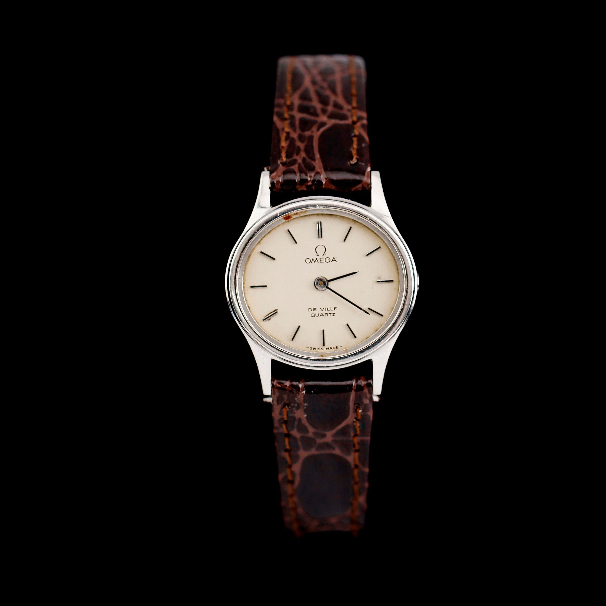 ARMBANDSUR, stål, Omega de Ville, quartz, 1900-talets andra hälft.