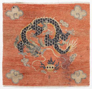 Rug, Old Tibet, approx. 83 x 91 cm.