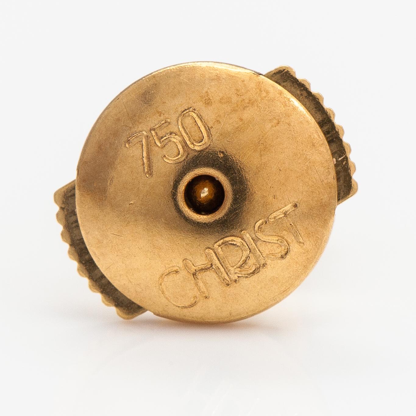 Korvakoru, 1 kpl, 18K kultaa, timantti n. 0.17 ct. Christ, Saksa.