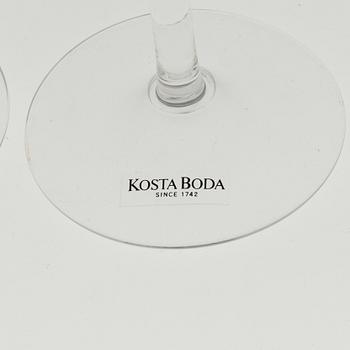 A 46 piece glass service "Line" designed by  Anna Ehrner from Kosta Boda.