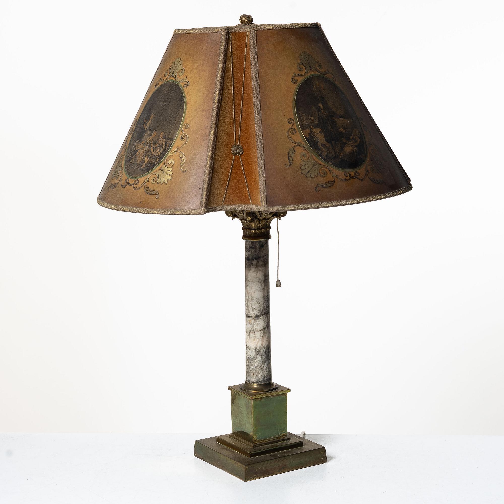 Bordslampa, omkring 1900.