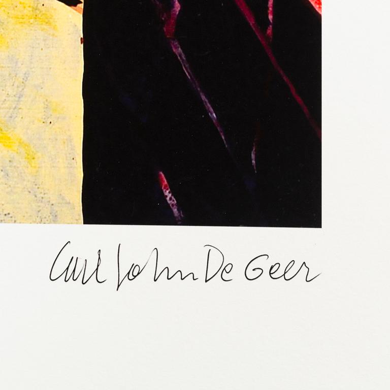 Carl Johan De Geer, färglitografi, signerad EA.