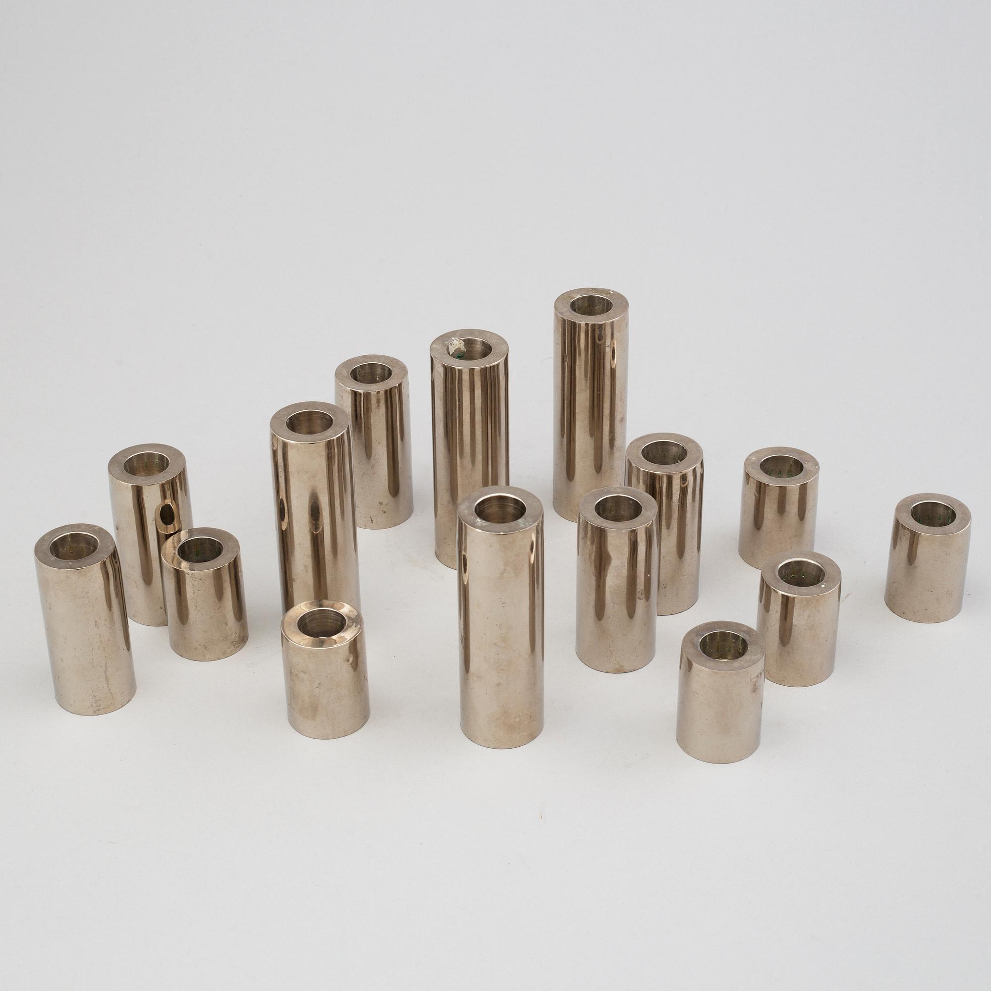 Fifteen possibly Danish candlesticks.