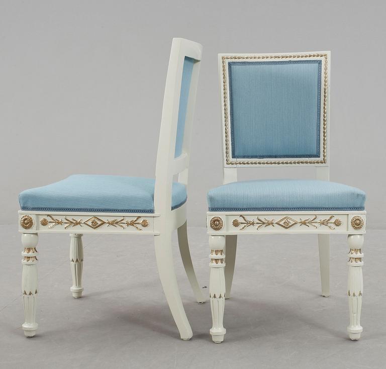 STOLAR, 6 st, sengustaviansk stil, 1900-tal.