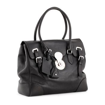 615. RALPH LAUREN, a black leather handbag, "Ricky bag".