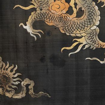 Antique silk texile, China, Qing dynasty, 19th century.