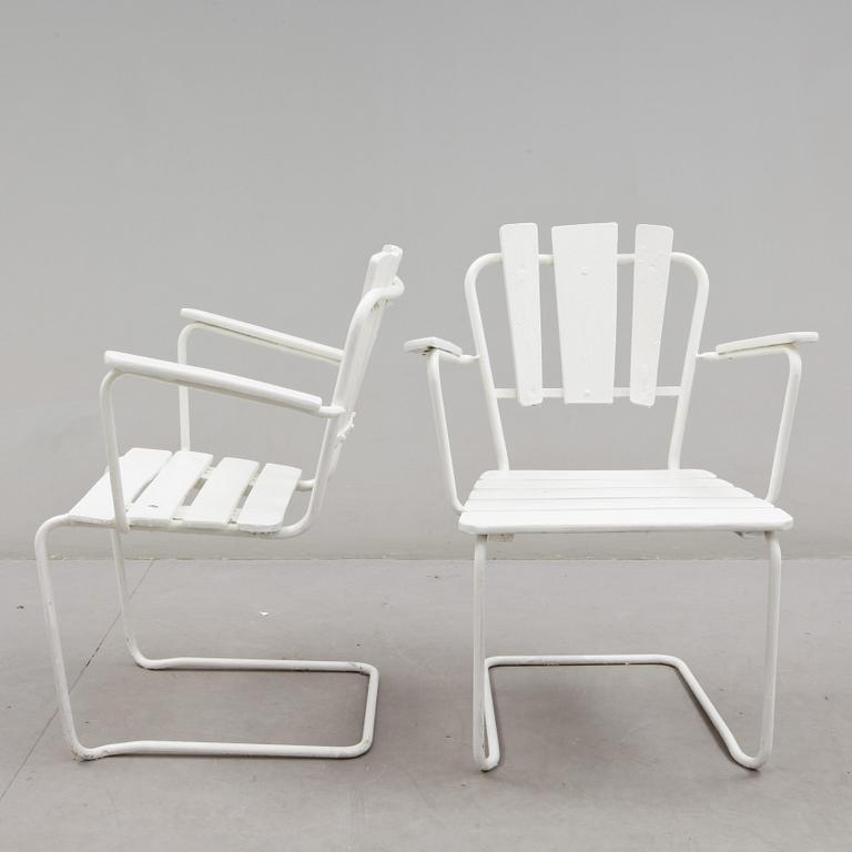 TRÄDGÅRDSGRUPP, 5 delar, 1950-tal.