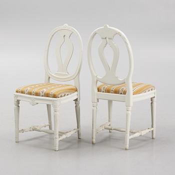 Four Gustavian style chairs, early 20th Century.