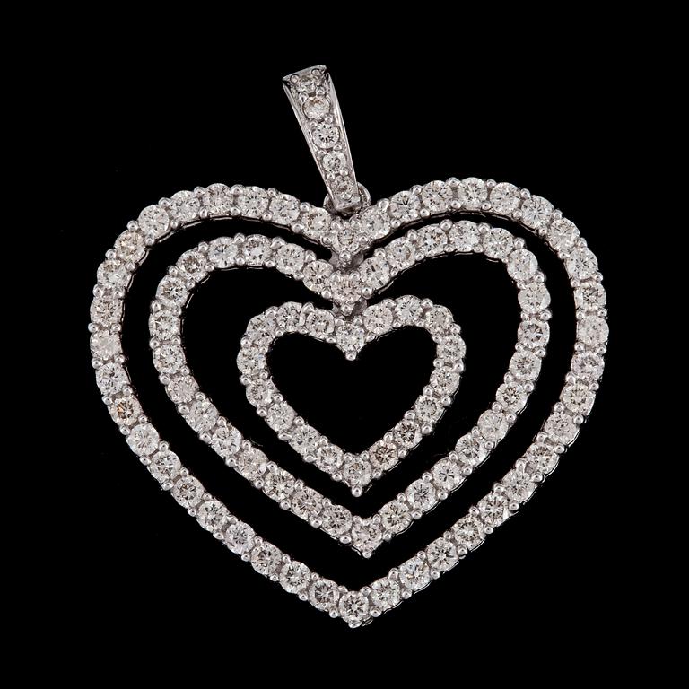 HÄNGSMYCKE, briljantslipade diamanter, tot. 1.14 ct.