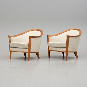 FÅTÖLJER, ett par, Bertil Fridhagen, Bröderna Andersson, 1950-/60-tal.