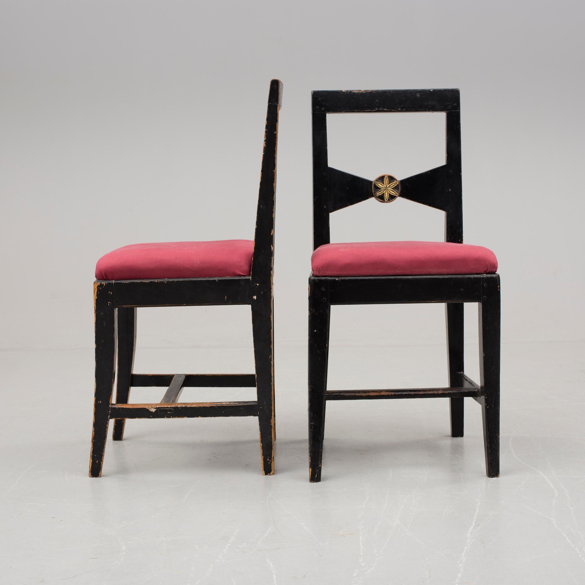 STOLAR, 6 st, allmoge, 1800-talets mitt.