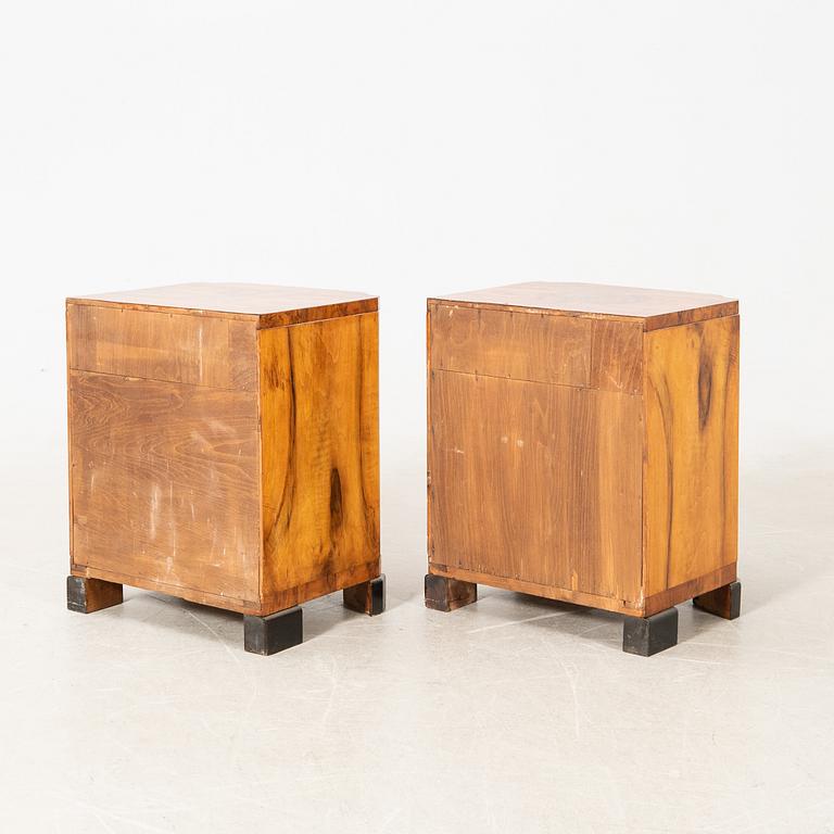 Sängbord, ett par, Art Deco, 1900-talets första hälft.