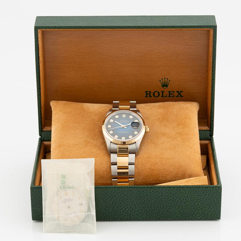 Rolex, Datejust, "Blue Diamond Vignette Dial", ca 2002.