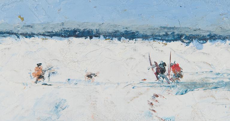 Olli Joki, "Miehet pilkillä" (Ice fishing men).