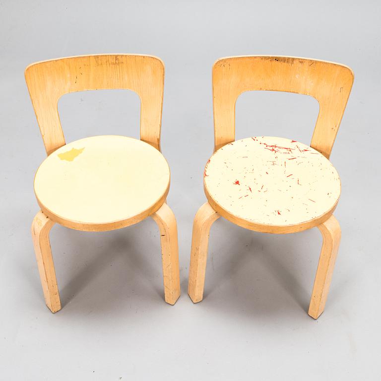 Alvar Aalto, two 'N65' children's chairs for Artek.