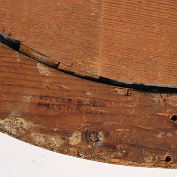 A pair of late Gustavian giltwood one light girandoles, Stockholm, circa 1800.