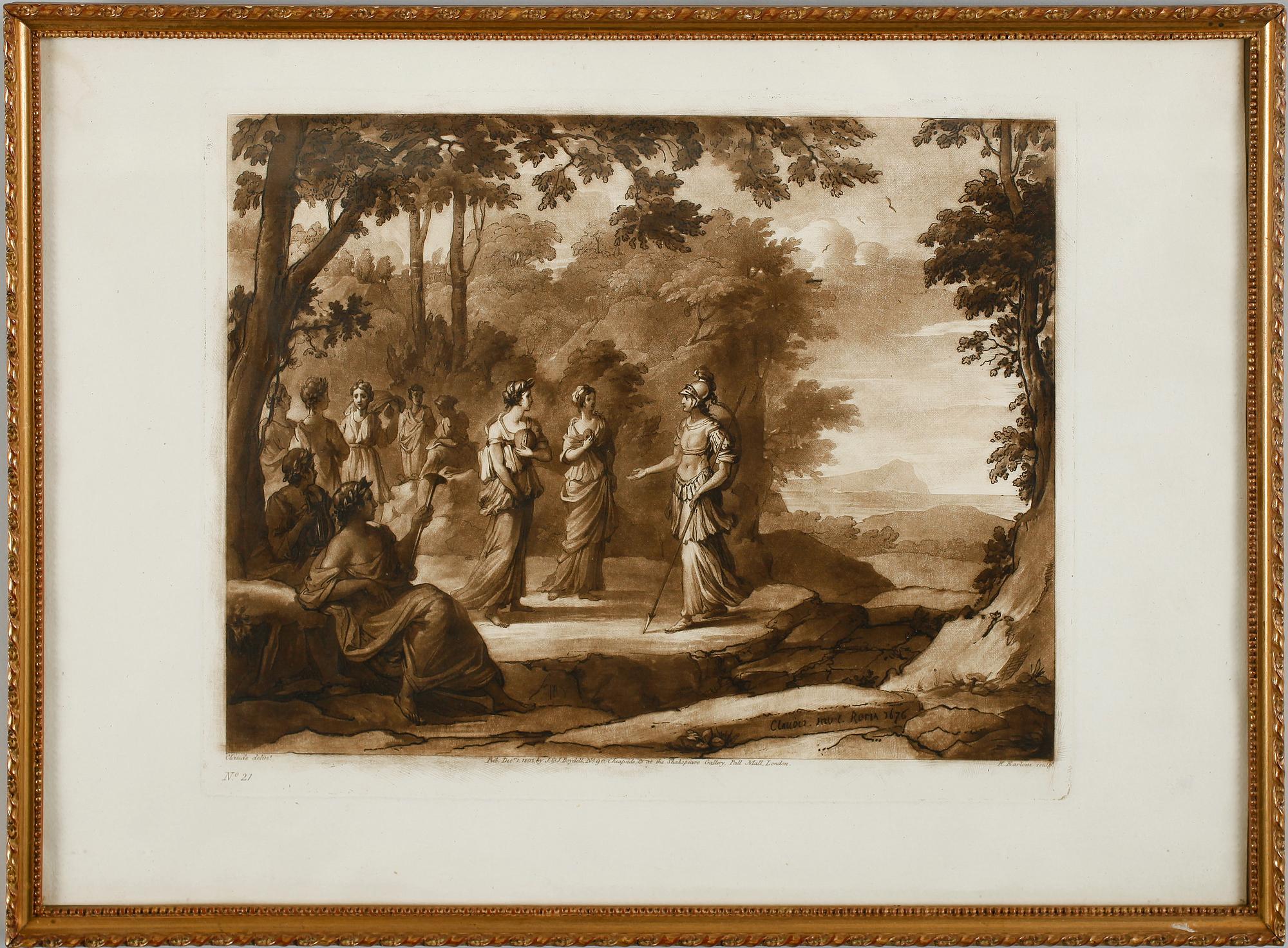 CLAUDE LORRAIN, 4 st, efter, 1800-tal.