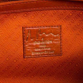 Louis Vuitton, a 'Le Rose Defile Denim Pulp PM' bag design Richard Prince.
