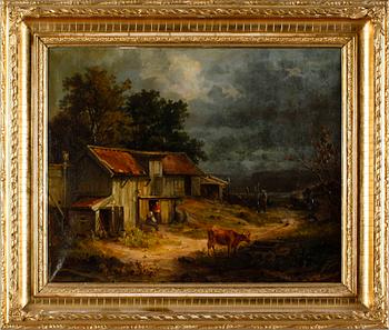 OKÄND KONSTNÄR, olja på duk, ej signerad, 1800-tal.