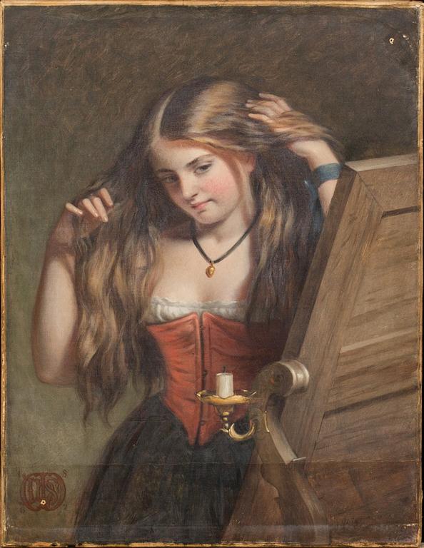 JOSHUA HARGRAVE SAMS MANN, oil on canvas signed and dated 1862.