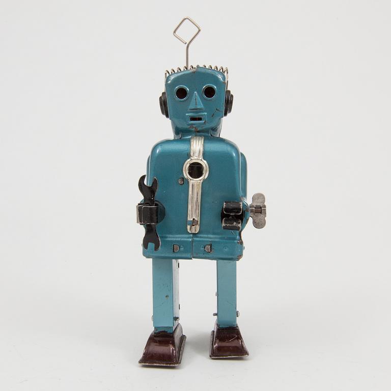 A tinplate Nomura Toys "Ratchet Robot" designed by George Wagner, Japan, 1950s.