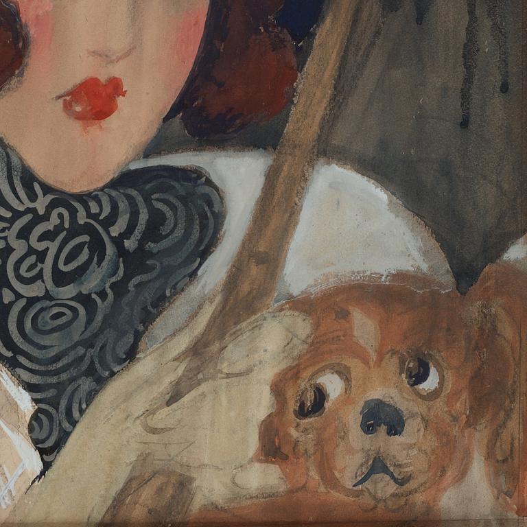Gerda Wegener, Three women under an umbrella.