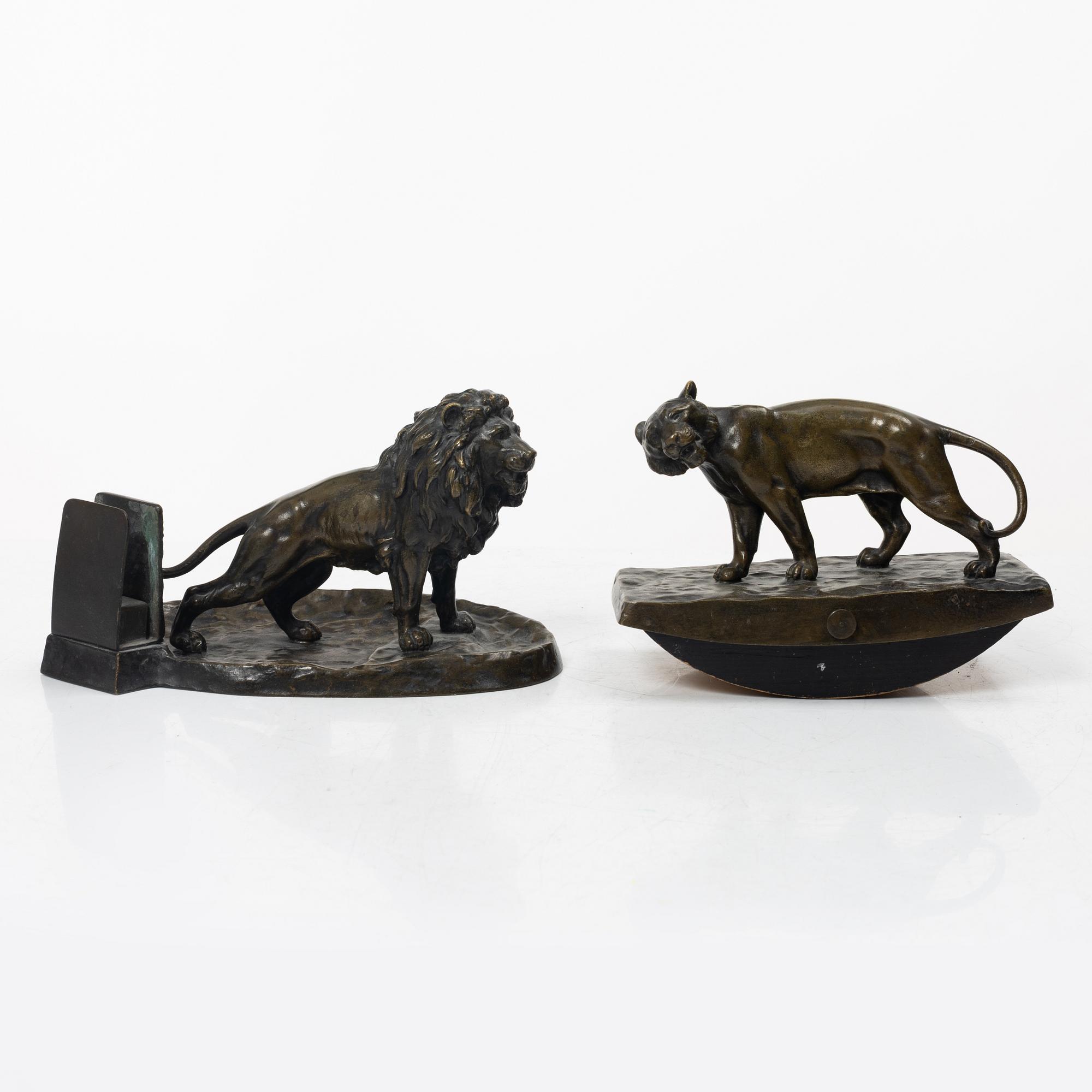 Desk set, 4 pieces, bronze, Austria circa 1900.