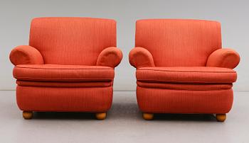 FÅTÖLJER, 1 par, Arne Norell, 1900-talets andra hälft.