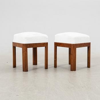 Stools, a pair, Art Deco, first half of the 20th century.