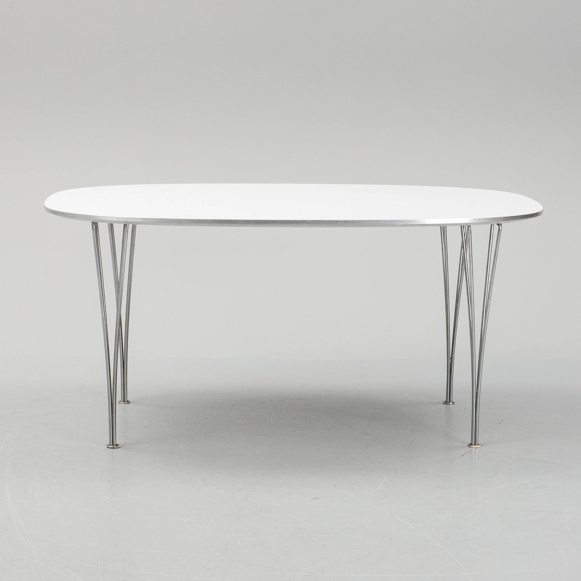 Bruno Mathsson & Piet Hein, bord, "Superelips", Fritz Hansen, Danmark.