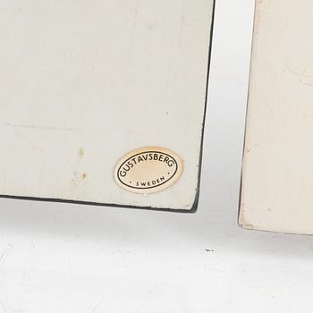 Lisa Larson, wall reliefs, 3 pcs, stoneware, Gustavsberg.