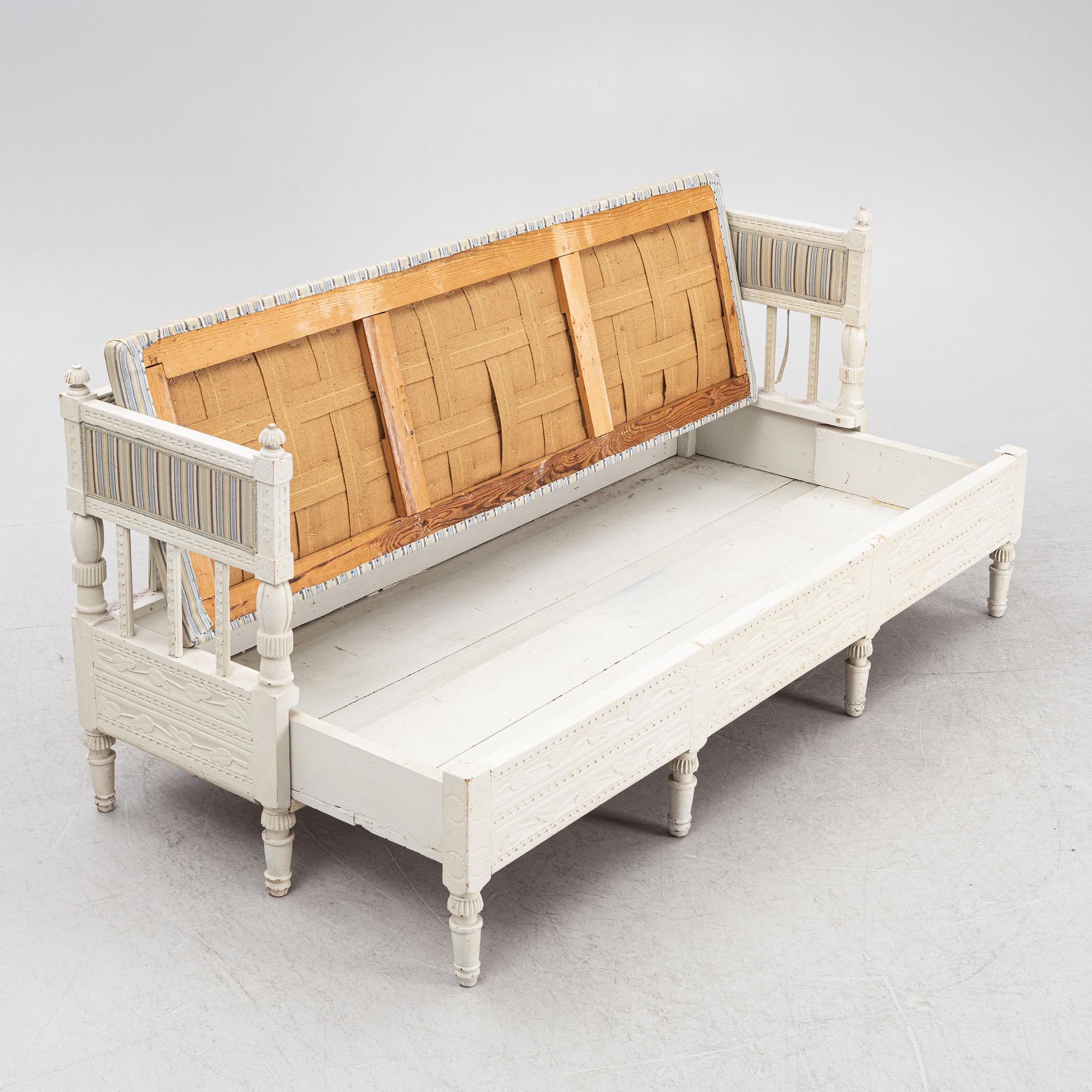 A Gustaivan sofa, early 19th century.
