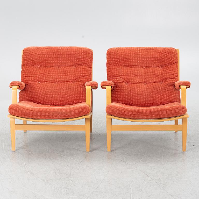 Bruno Mathsson, a pair of 'Ingrid' armchairs, Dux.