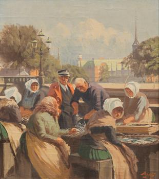 oil on canvas, signed.