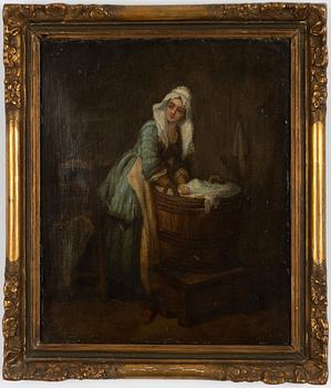 English school, 19th century, Washerwoman.