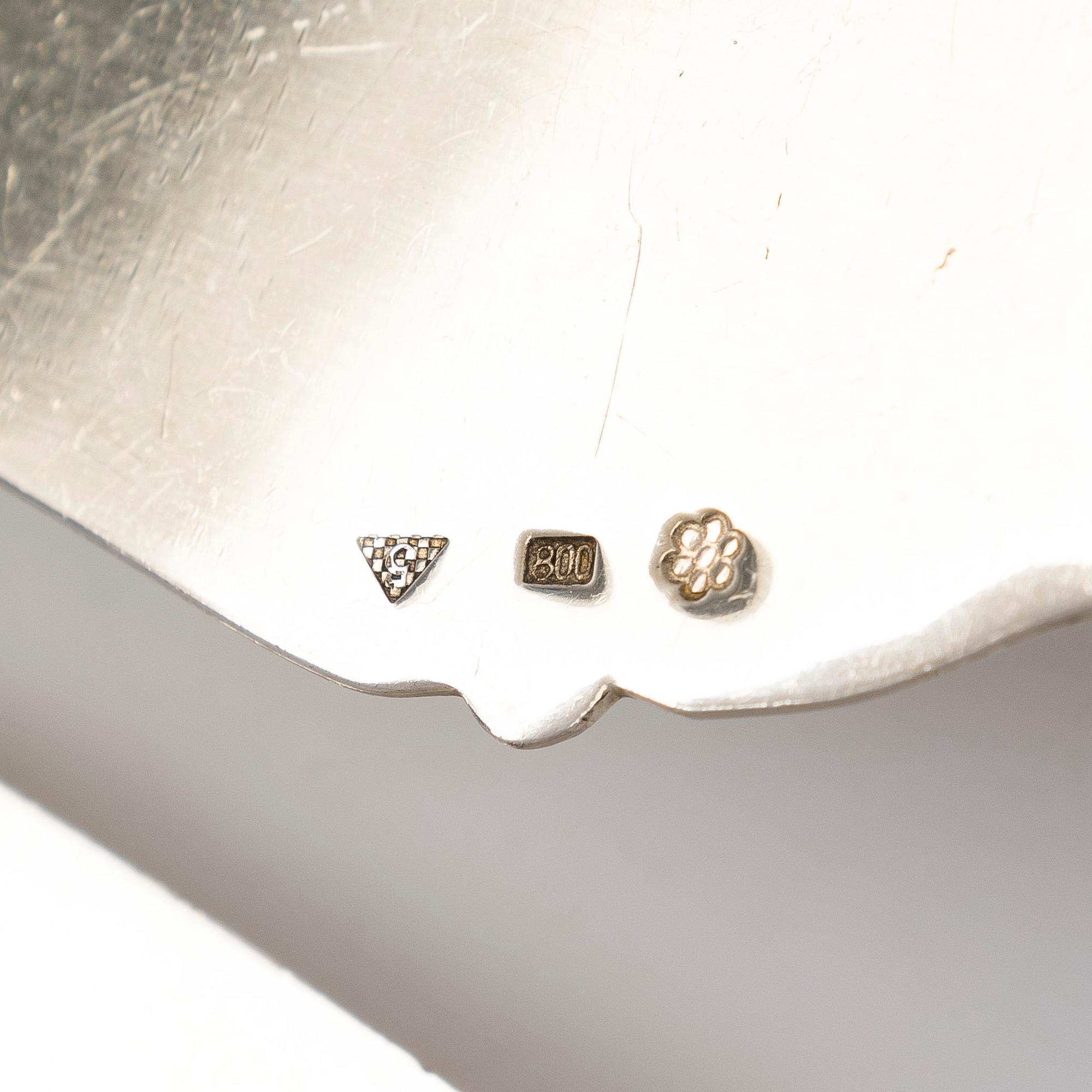 Ten silver utensils, Czechoslovakia 1945-49.