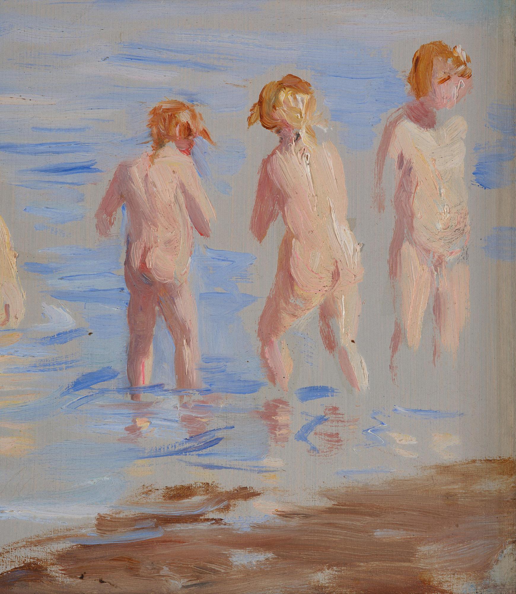 Ingeborg Westfelt-Eggertz, Children bathing in Skagen.