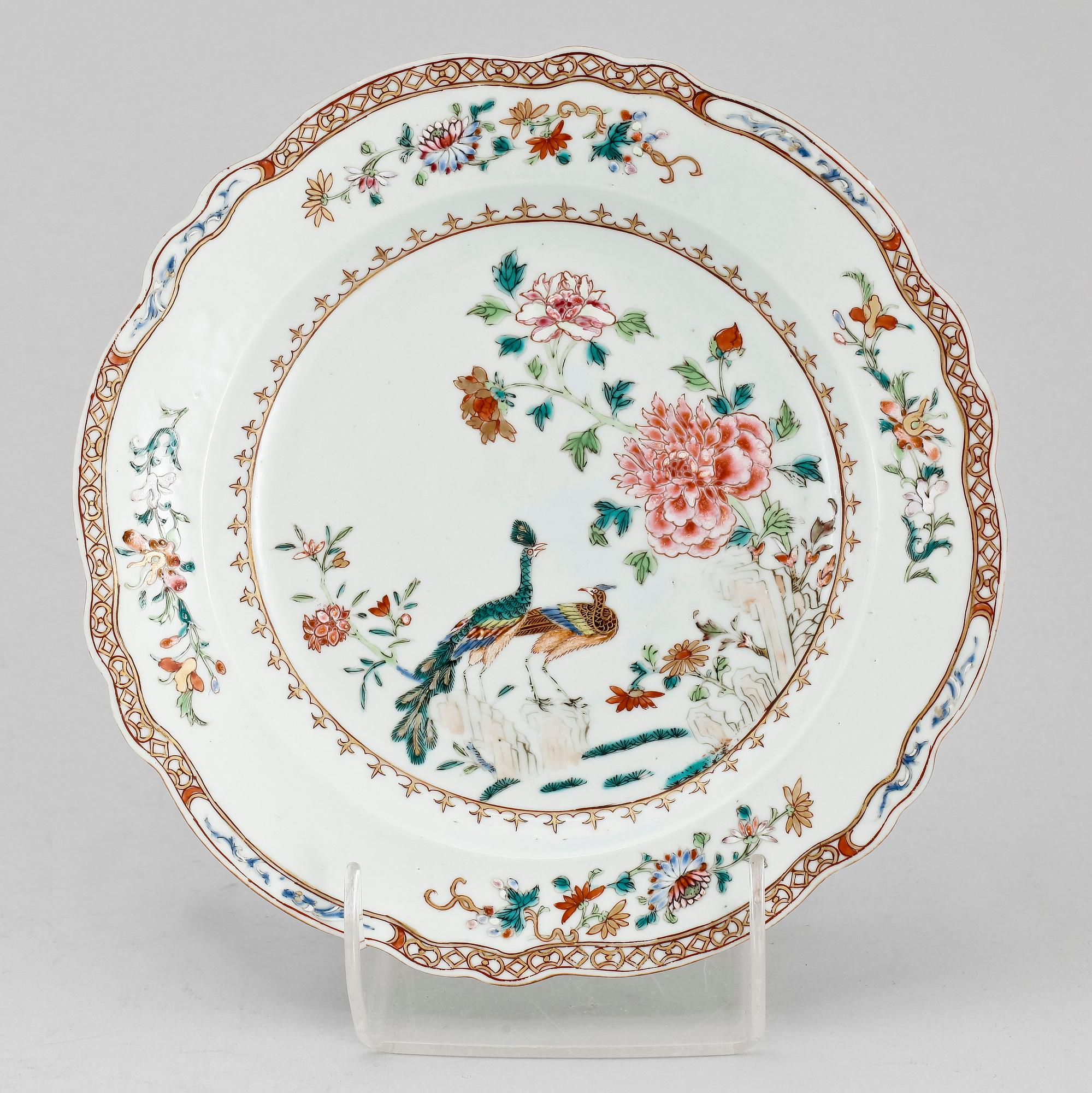 TALLRIK, porslin, Kina, Qianlong, 1700-tal.
