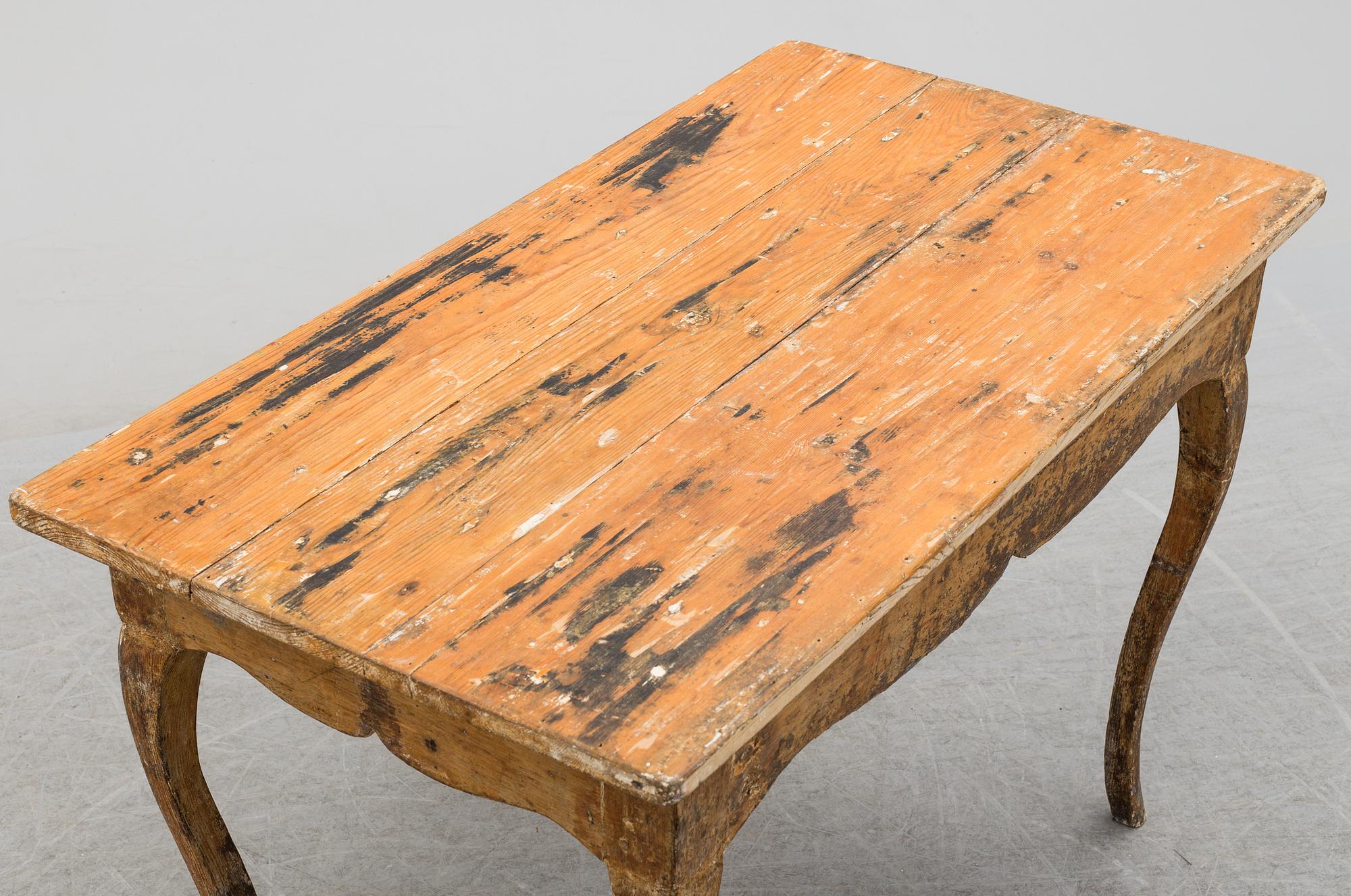 A mid 18th century rococo table.