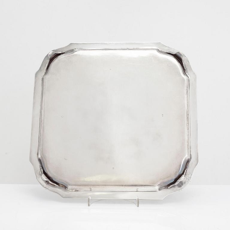 A sterling silver salver, Amsterdam, Holland 1955.