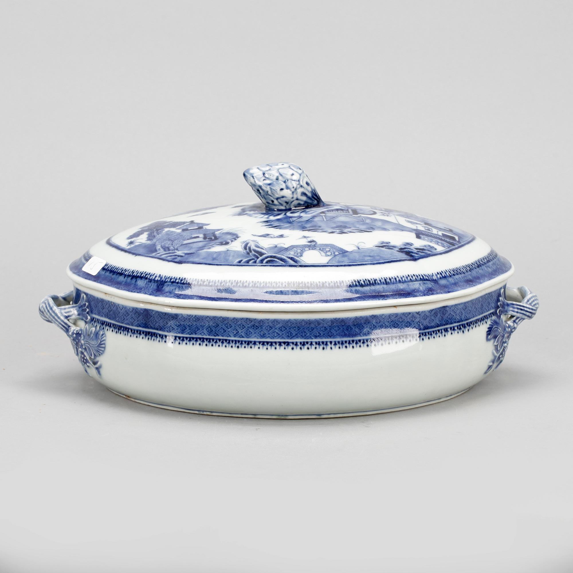 TERRIN, porslin, Kina, Qingdynasin, Jiaqing (1796-1820).