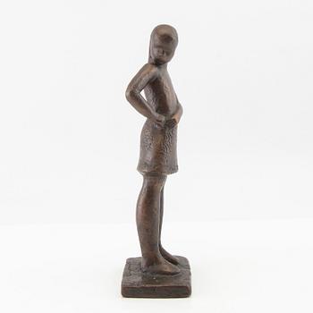 Lisa Larson, a bronze sculpture "The Teenage Girl", Scandia Present, circa 1978, no. 184.
